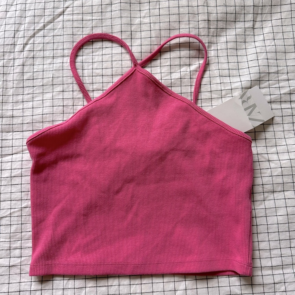 nwt size large zara cross neck tank